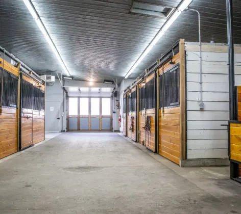 Stables used for on farm services.